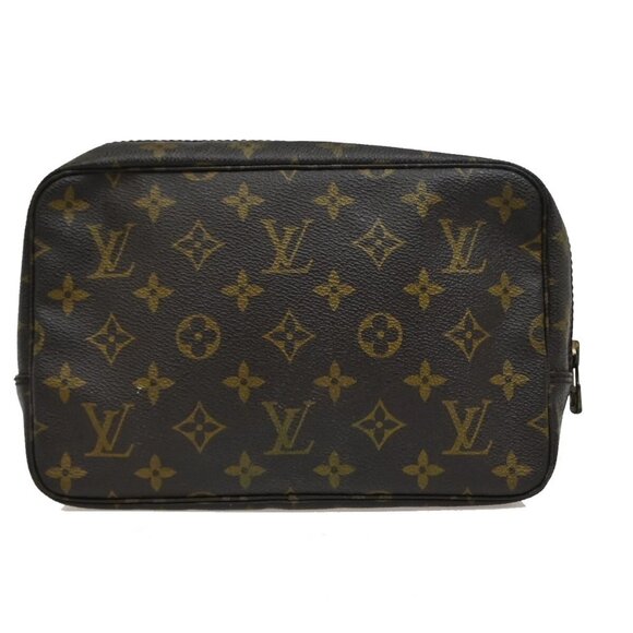 LOUIS VUITTON Trousse Toilette 23 Clutch Hand Bag Monogram Brown